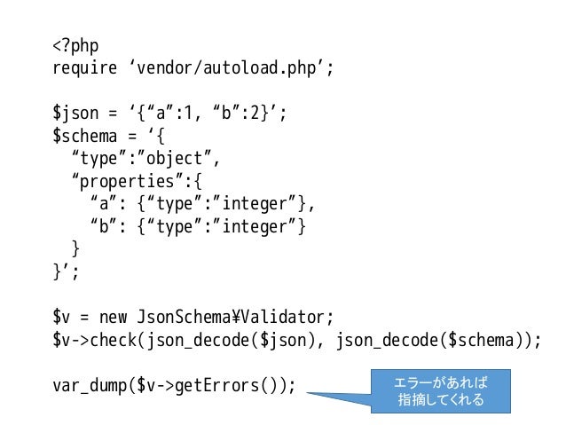 JSON SchemaとPHP