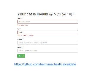 https://github.com/hermanschaaf/catvalidate
 