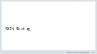 Copyright © 2016, Oracle and/or its affiliates. All rights reserved.
JSON Binding
52
 