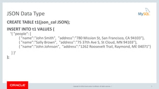 JSON_TABLE -- The best of both worlds | PPT
