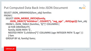 JSON_TABLE -- The best of both worlds | PPT