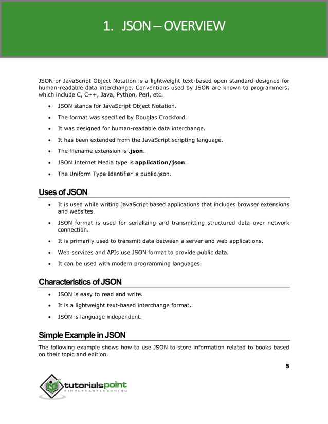 Json tutorial | PDF