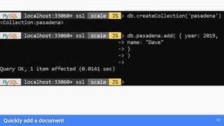 Quickly add a document 32
 