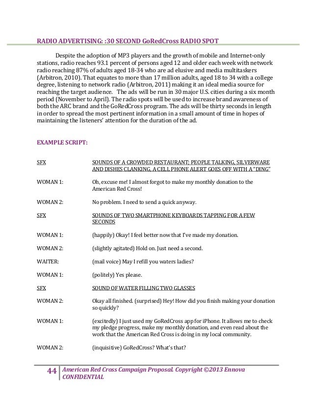 radio advertising proposal barca fontanacountryinn com radio advertising proposal