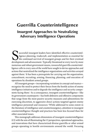 JSOU - Guerrilla Counterintelligence | PDF