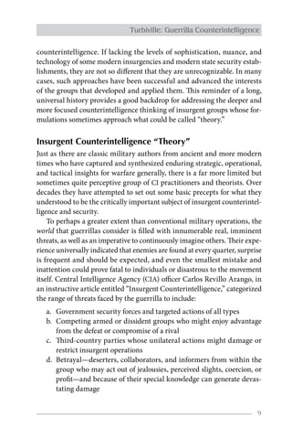 JSOU - Guerrilla Counterintelligence | PDF