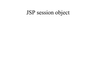JSP session object 