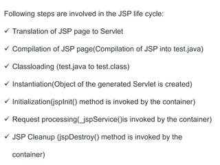 JSP.pptx | Web Development | Internet