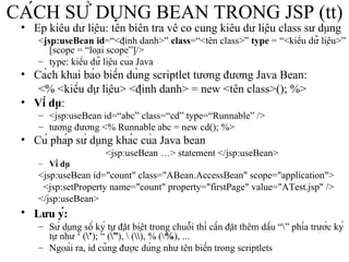 Jsp java bean | PPT