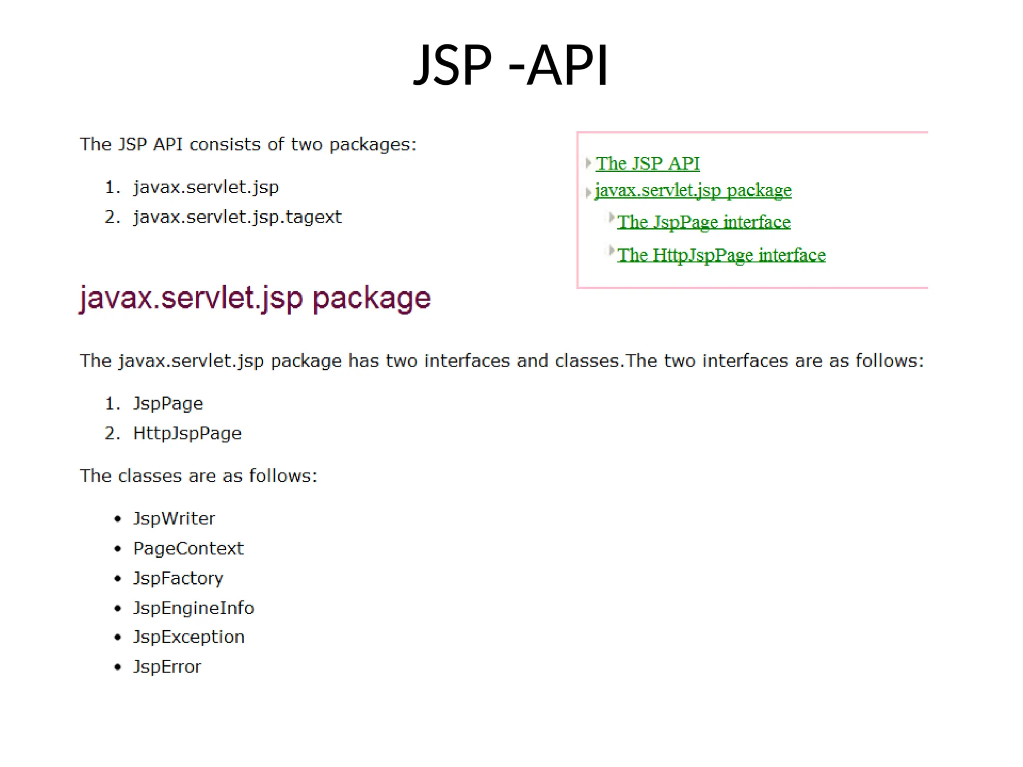 JSP -API
 