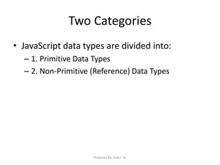 Comprehensive Overview of JavaScript Data Types and Their Usage | PDF
