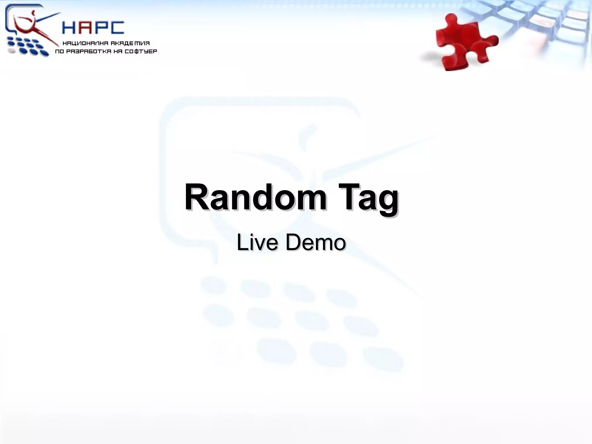 Random Tag Live Demo 