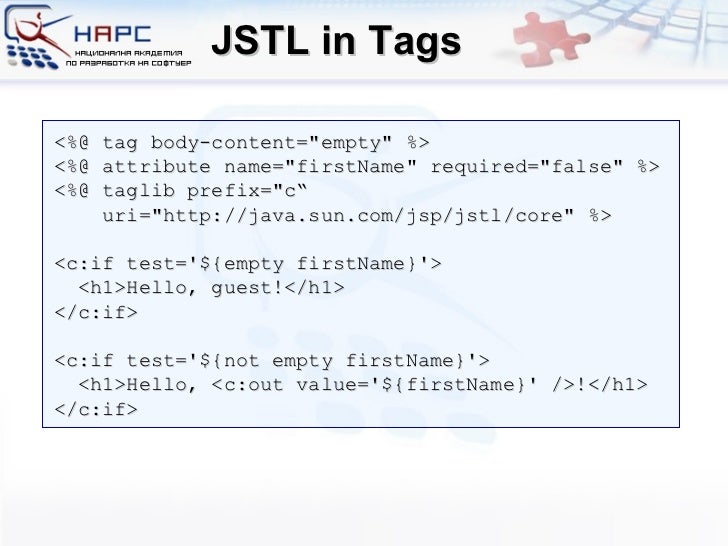 JSP Custom Tags with Examples - DataFlair