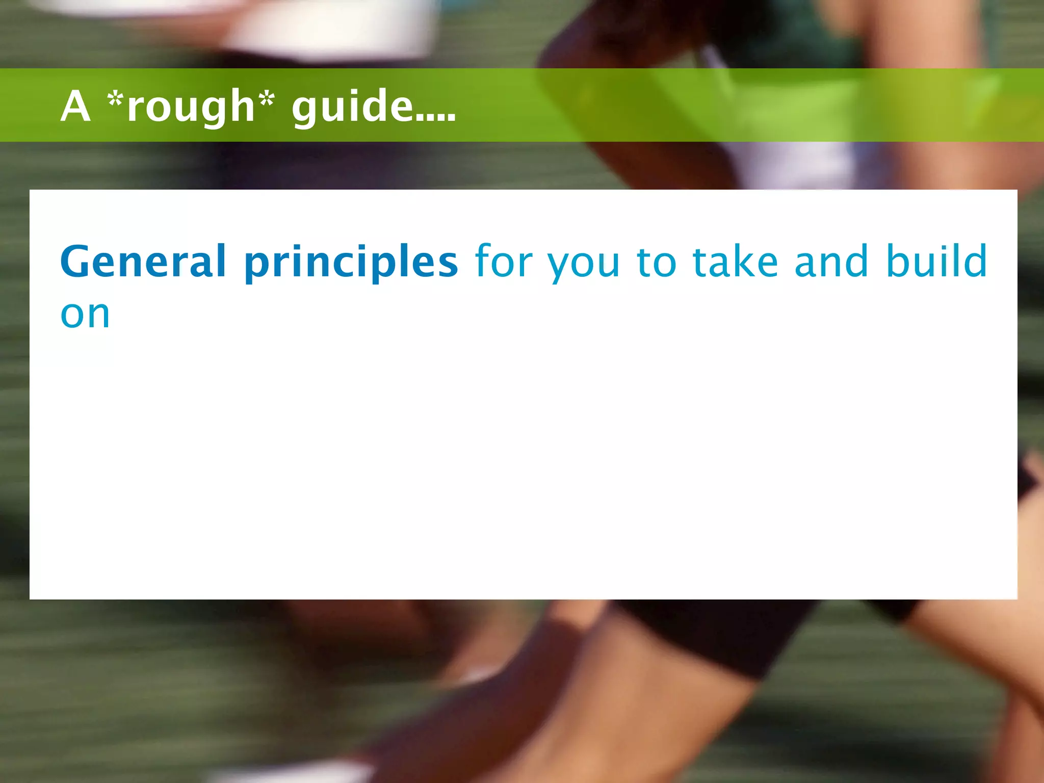 A *rough* guide....


General principles for you to take and build
on
 