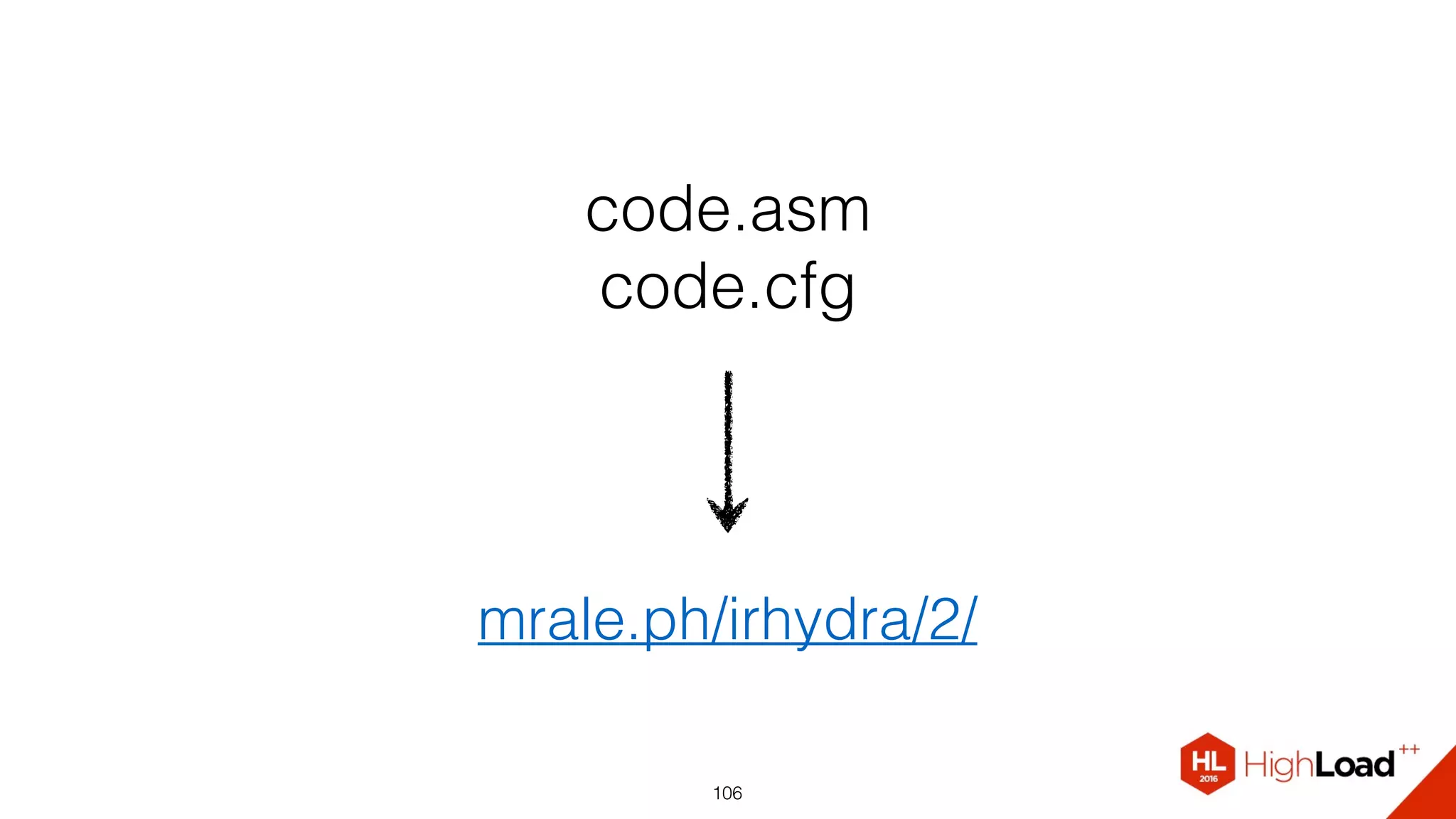 106
mrale.ph/irhydra/2/
code.asm
code.cfg
 