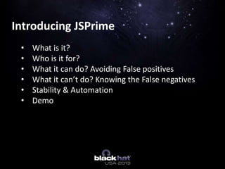 JavaScript Static Security Analysis made easy with JSPrime | PPTX