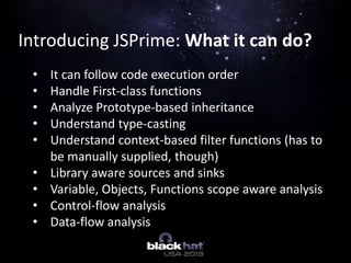 JavaScript Static Security Analysis made easy with JSPrime | PPTX