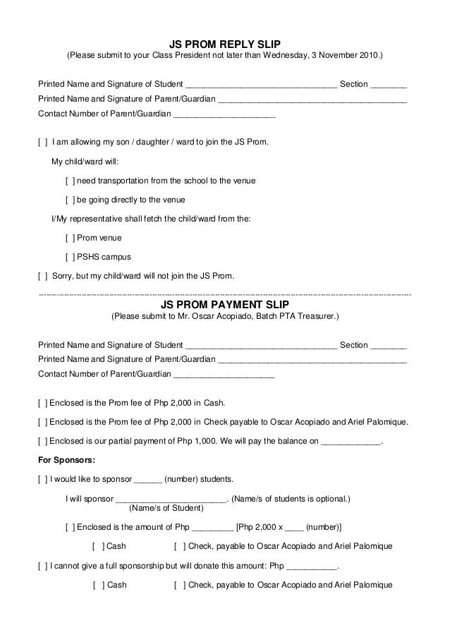 prom letter templates