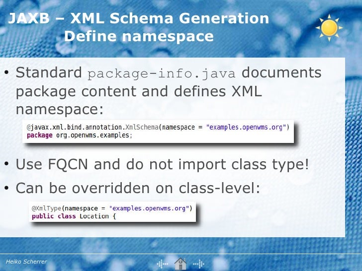 JSR-222 Java Architecture for XML Binding