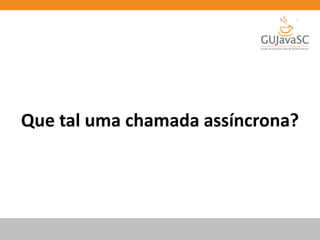 Que tal uma chamada assíncrona?
 