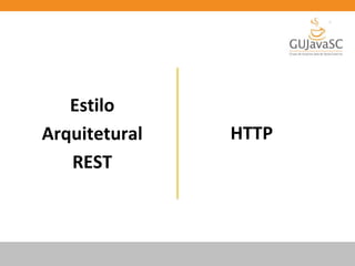 Estilo
Arquitetural
REST
HTTP
 