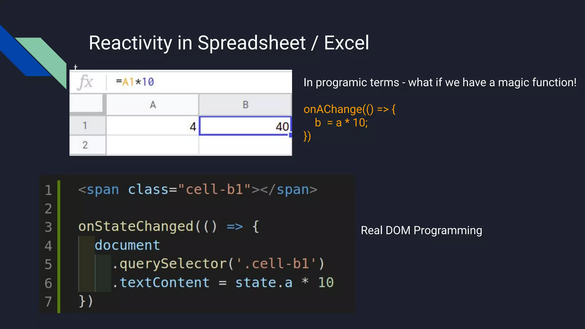Javascript reactivity angular meetup dhaka ppt