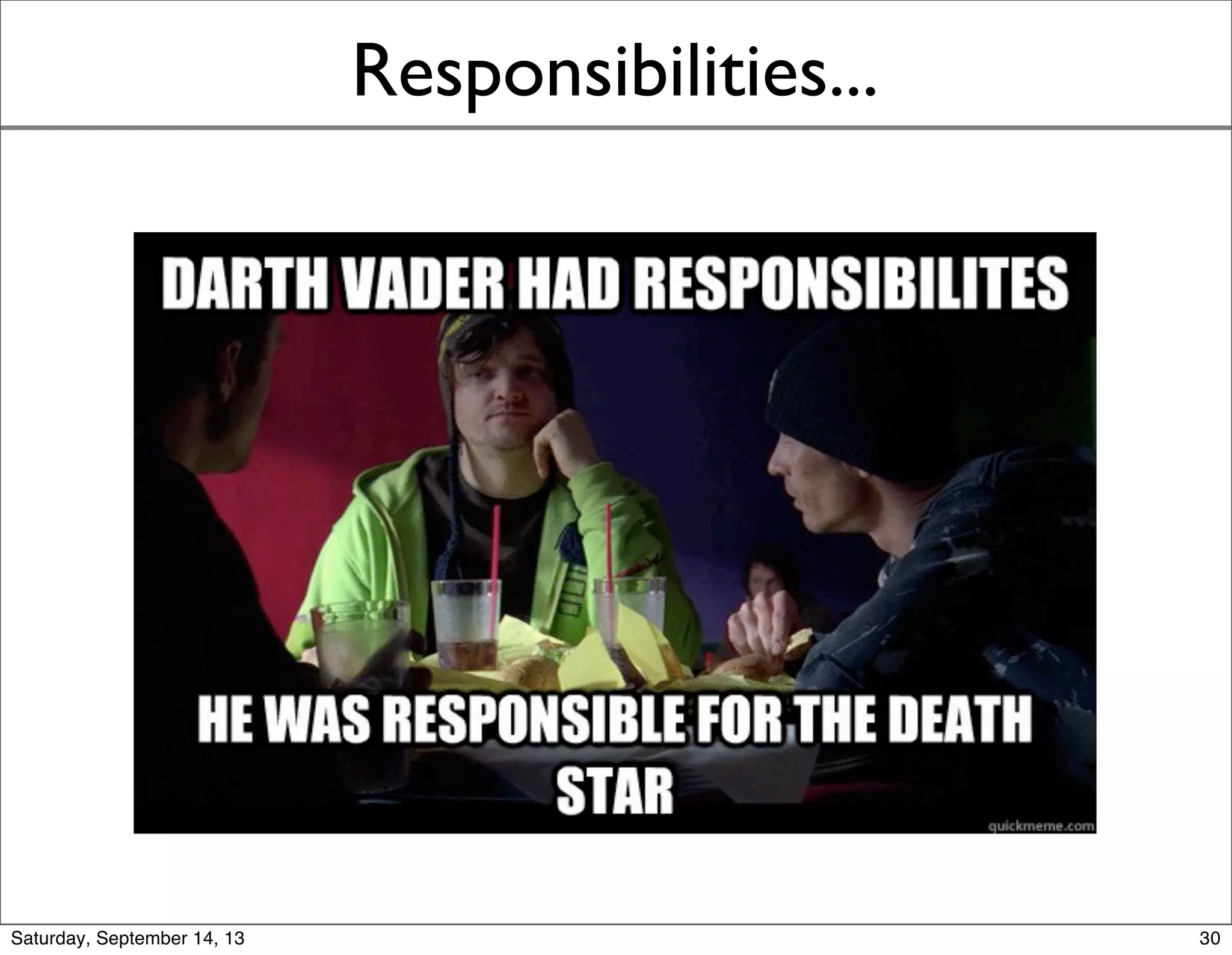 Responsibilities...
30
 
