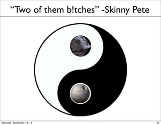 “Two of them b!tches” -Skinny Pete
31
 