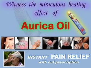 INSTANT   PAIN RELIEF
   with out prescription
 