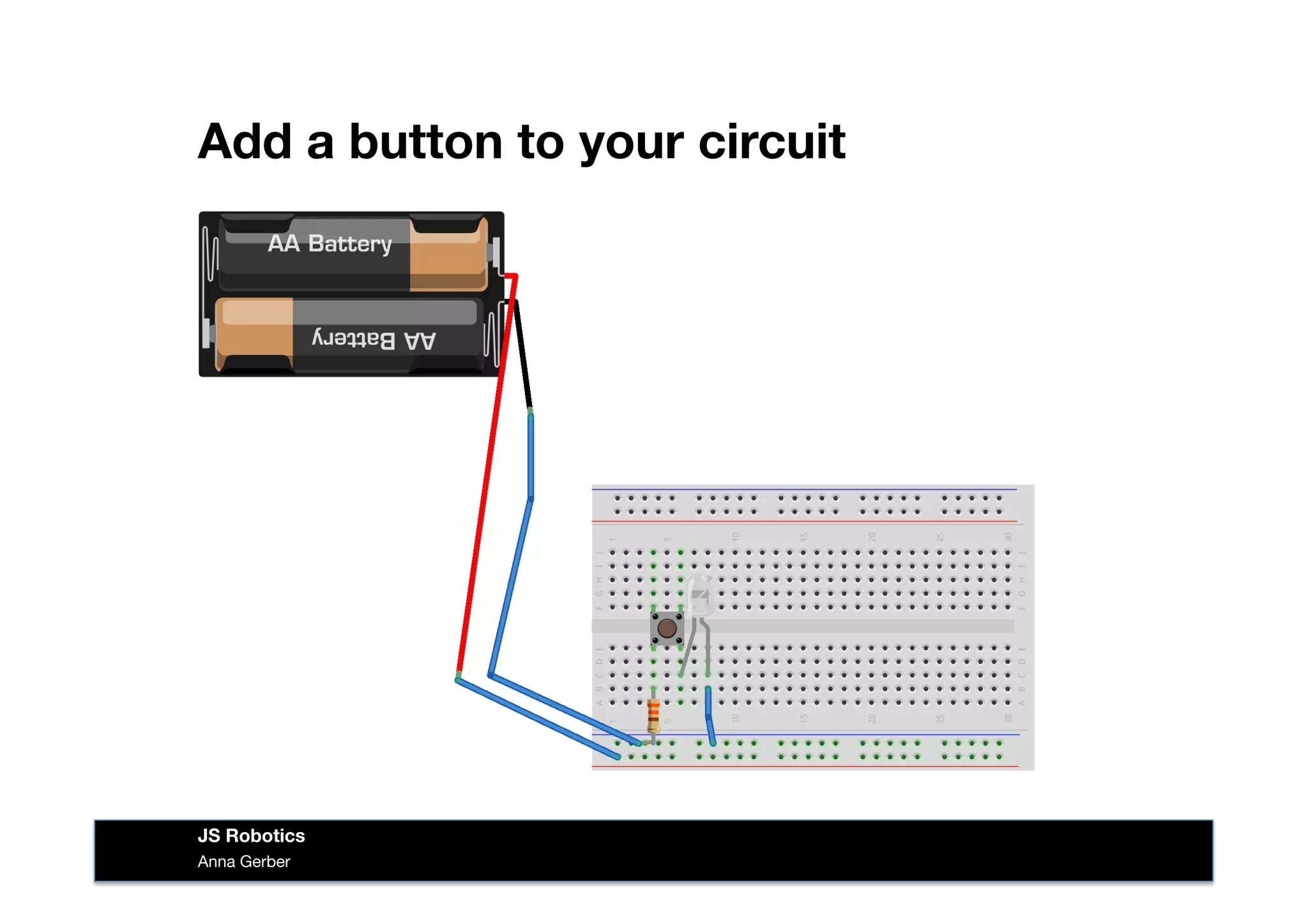 Add a button to your circuit
Anna Gerber
JS Robotics
 
