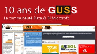 #JSS2015
10 ans de
La communauté Data & BI Microsoft
 