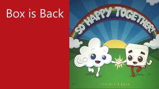 #JSS2015
Box is Back
 