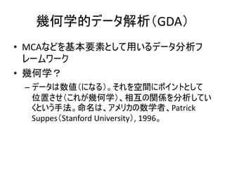 GDA
• MCA
•
–
Patrick
Suppes Stanford University , 1996
 