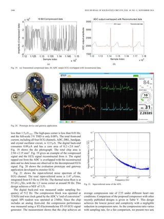 An ECG-on-Chip with 535-nW/Channel Integrated Lossless Data Compressor ...