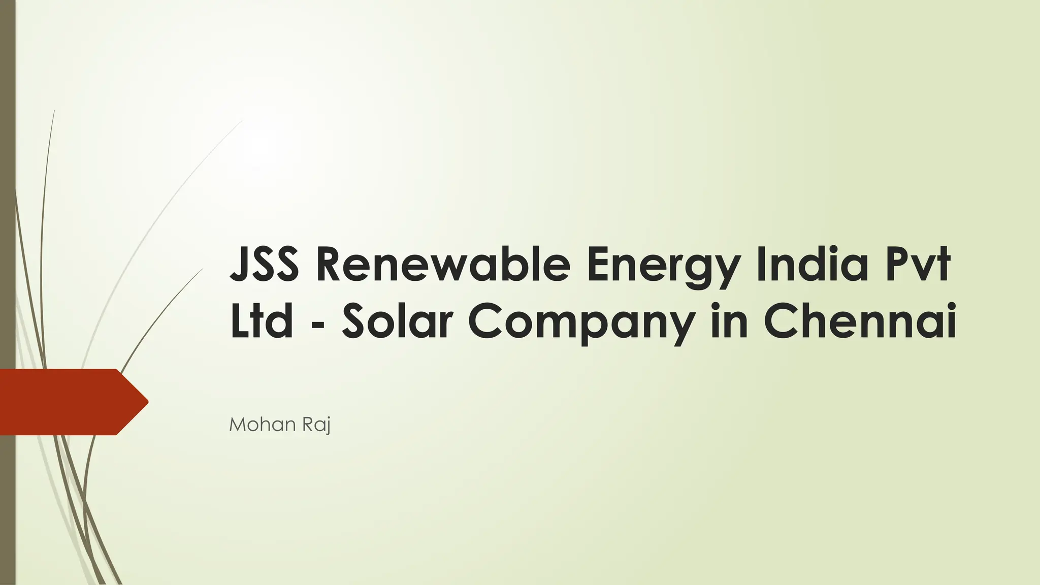 Solar Companies in Chennai,EPC Solar,Renewable Energy Company Chennai PPT