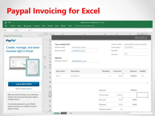 Paypal Invoicing for Excel
 