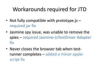 Jasmine with JS-Test-Driver | PPT