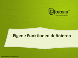 Eigene Funktionen definieren 