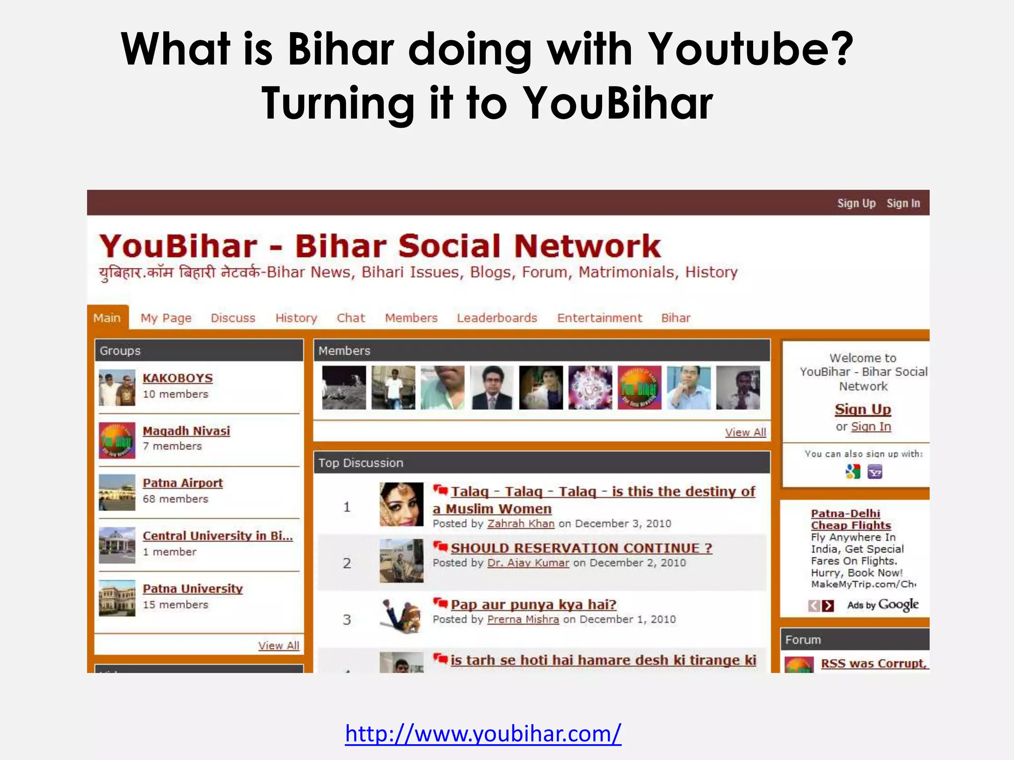 Growth of twitter perhaps fastest - the whole nation took to Twitter during the 26/11 terror attack in Mumbai6% of Indian population is on internet6% of 2 Billion makes us 4th largest country in the world in terms of internet usersNumber of 'effective' social media users amongst this 6% is low.