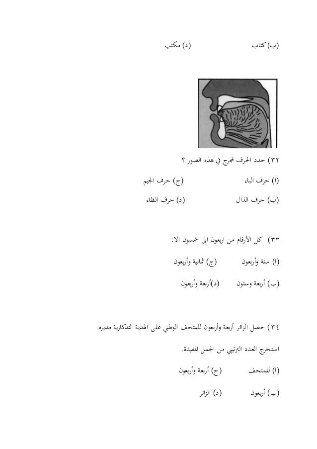 Soalan Bahasa Arab Tingkatan 2