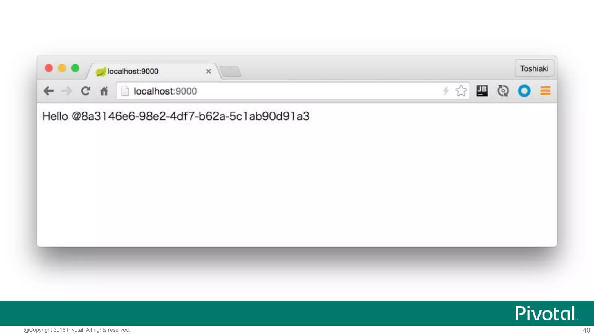 40@Copyright 2016 Pivotal. All rights reserved.
 