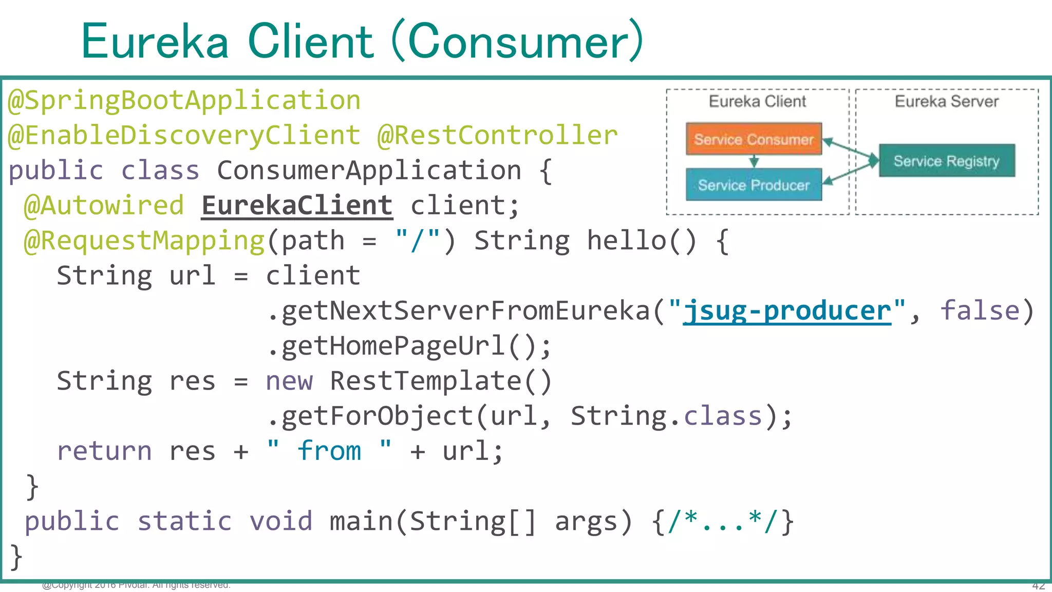42@Copyright 2016 Pivotal. All rights reserved.
 
