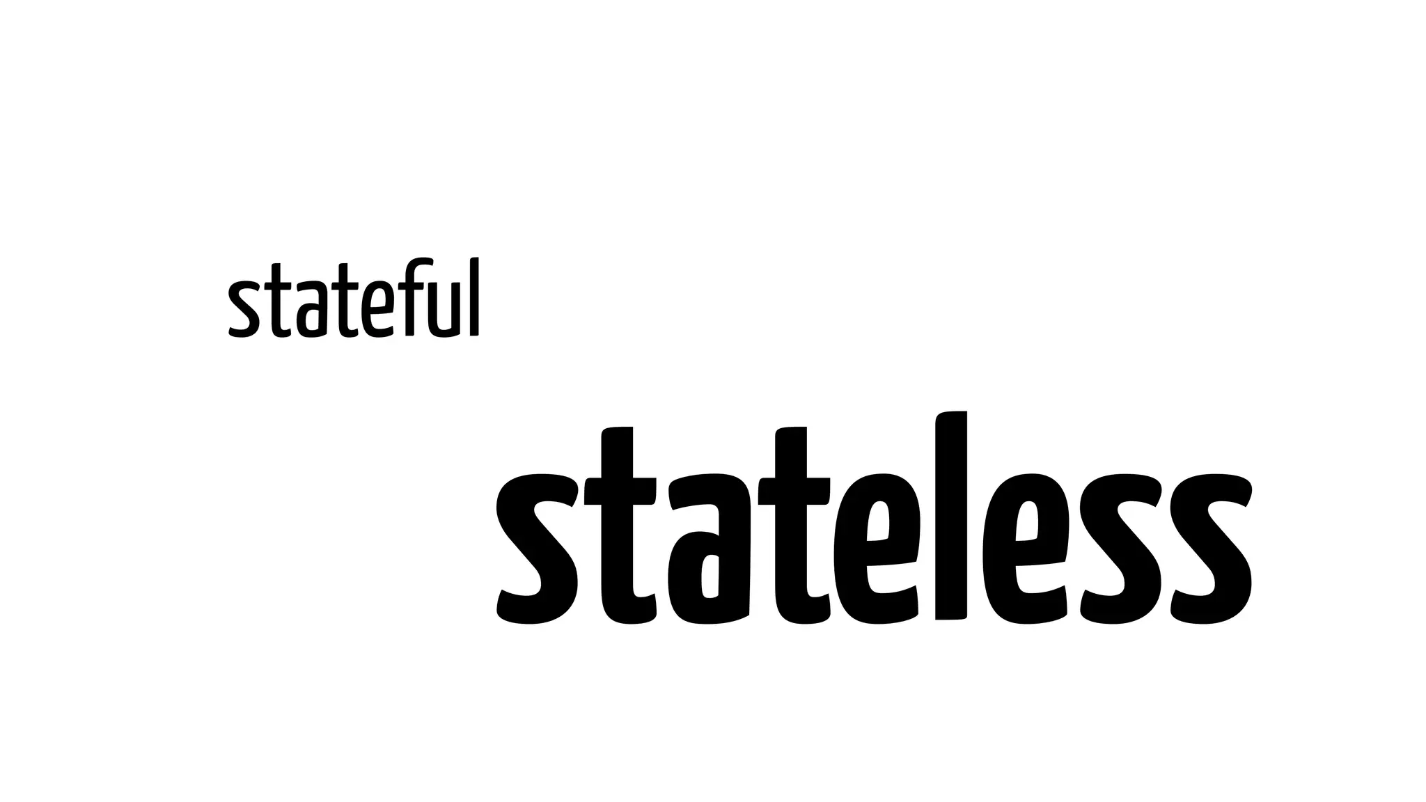 stateful
stateless