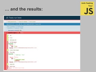 … and the results:
 