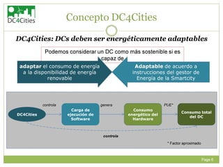 Centro de datos sostenibles en Smart Cities, ¿realidad o ficción? Proyecto Europeo DC4Cities