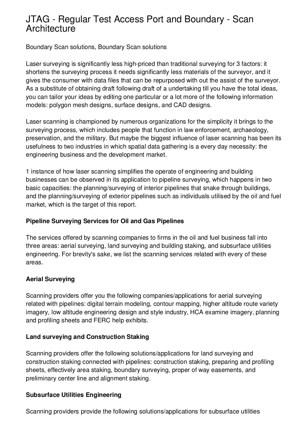 JTAG Regular Test Access Port and Boundary Scan Architecture