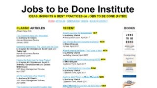 Practical Jobs To Be Done (JTBD)