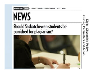 Digital Citizenship Policy:
Guiding Parameters and Action
 