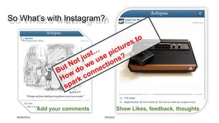 30/05/2013 JTELSS13
So What’s with Instagram?
Add your comments Show Likes, feedback, thoughts
 