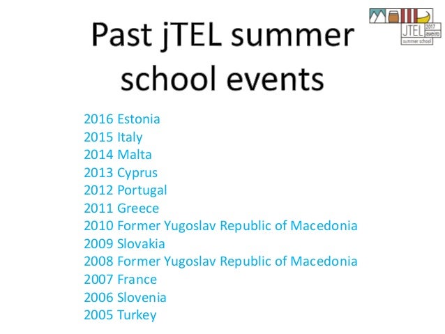 JTELSS17 Opening and Closing Slides